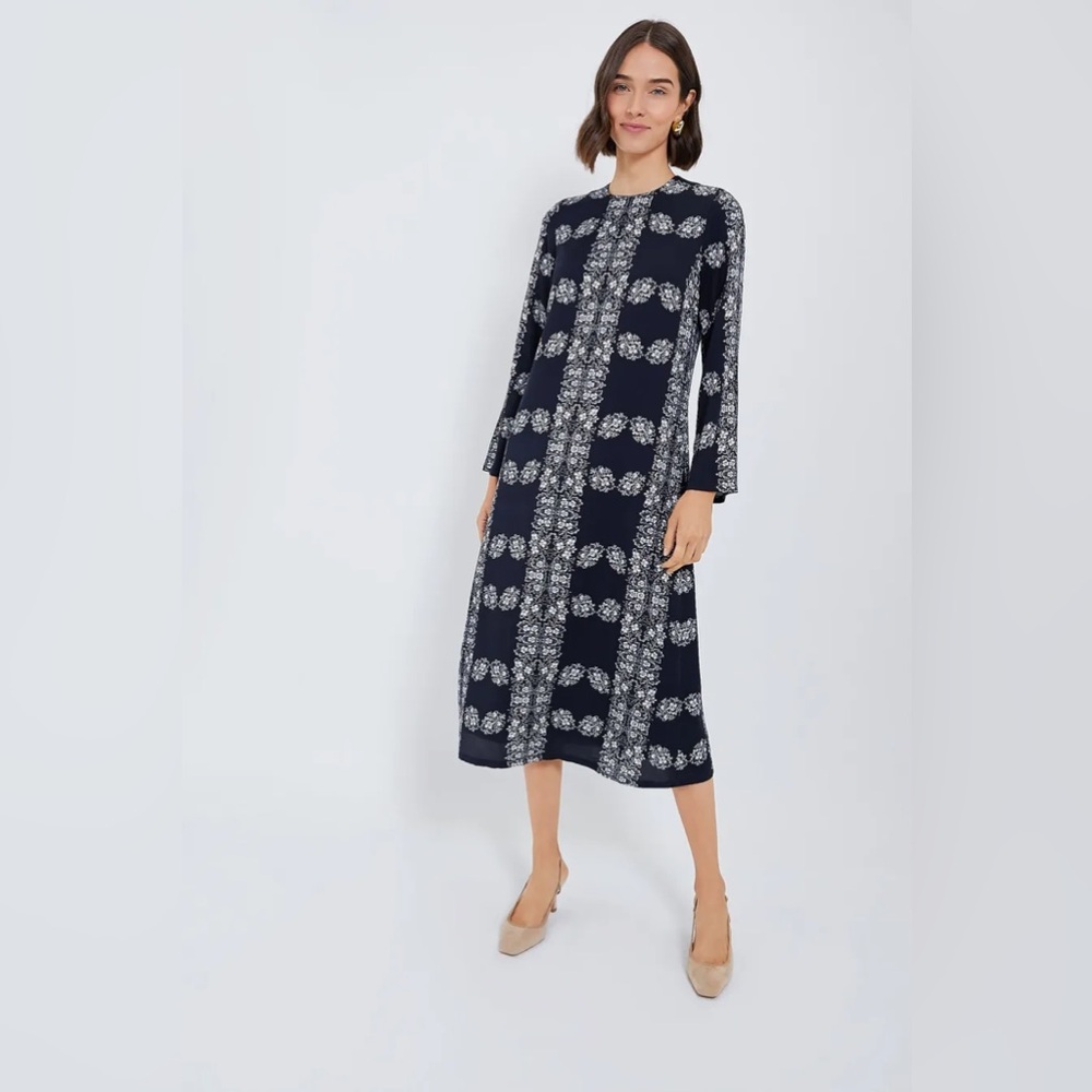 Tuckernuck Navy Floral Midi Dress - Picture 2 of 10